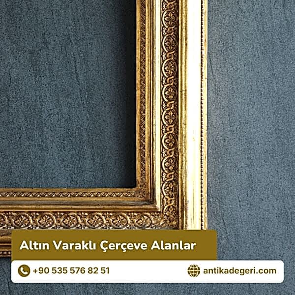 Altın Varaklı Çerçeve Alan Yerler
