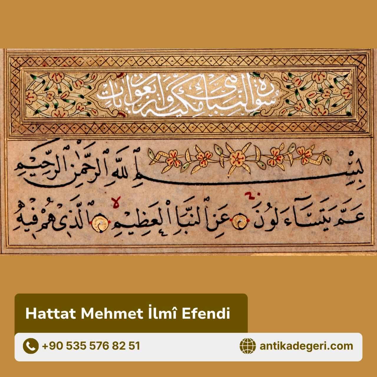 Araştırmalarınız için Hattat Mehmet İlmî Efendi ile alakalı detayların kapsamlı şekilde yer aldığı bu içeriğimizi sizlere hazırladık.